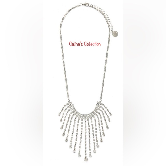 Silver Amy Cup Chain Collar Necklace by Ever New - Picture 1 of 2